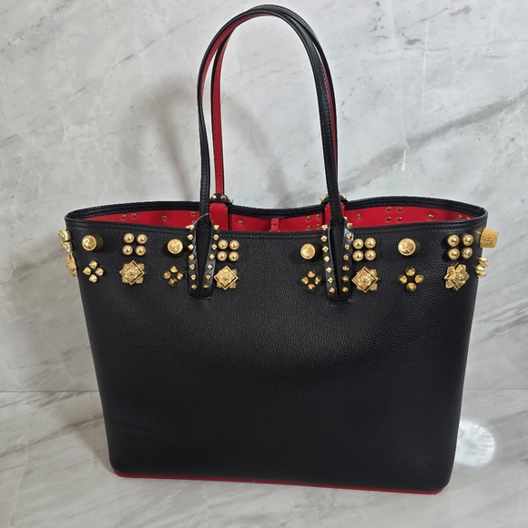 Christian Louboutin Handbags - ‼️SOLD‼️Christian Louboutin Black and Gold Studded Tote Bag